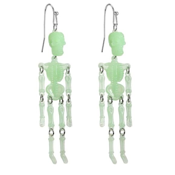 Jewelry - Glow In The Dark Skeleton Earrings